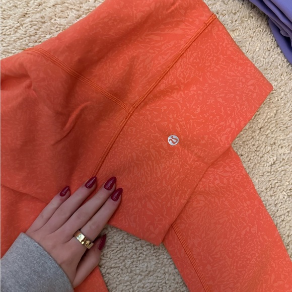 Orange pattern lulu lemon wunder train leggings - Picture 2 of 2